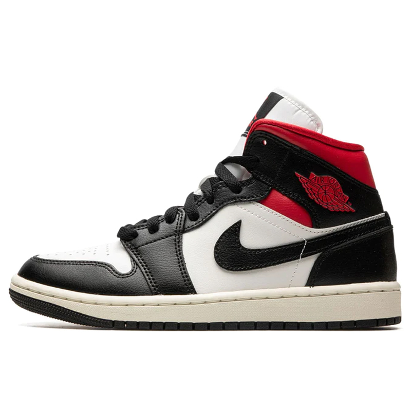 Jordan 1 Mid Black Gym Red 43